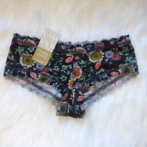 Hanky Panky Cotton Boyshort Print Underwear Small NWT